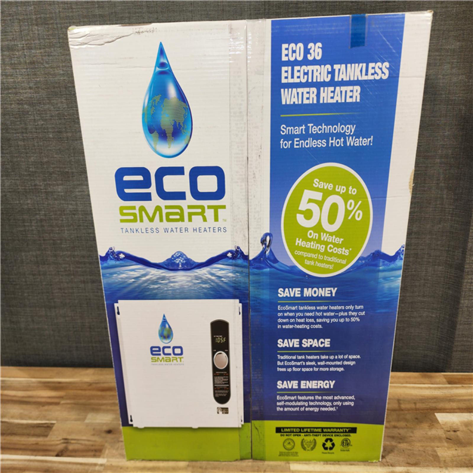 HOUSTON LOCATION - AS-IS (NEW) ECO36 TANKLESS ELECTRIC WATER HEATER