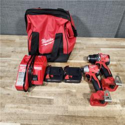HOUSTON LOCATION - AS - IS Milwaukee 2 Tool Combo Kit W/ (2) Battery & Charger