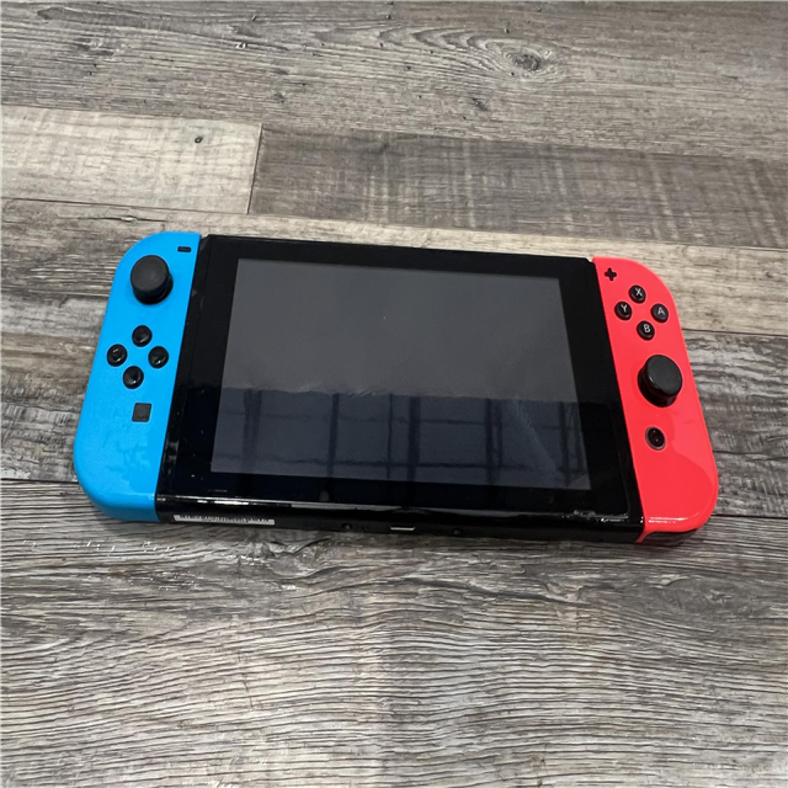 AS-IS Nintendo Switch -Neon Blue Joy-Con & Neon Red