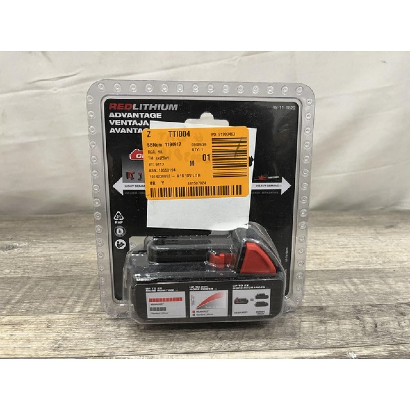 NEW - Milwaukee 18V Lithium 2.0 Battery Pack