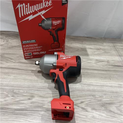 AS-IS Milwaukee 18-Volt Lithium-Ion Brushless 1/2 in. High Torque Impact Wrench with Friction Ring (Tool-Only)