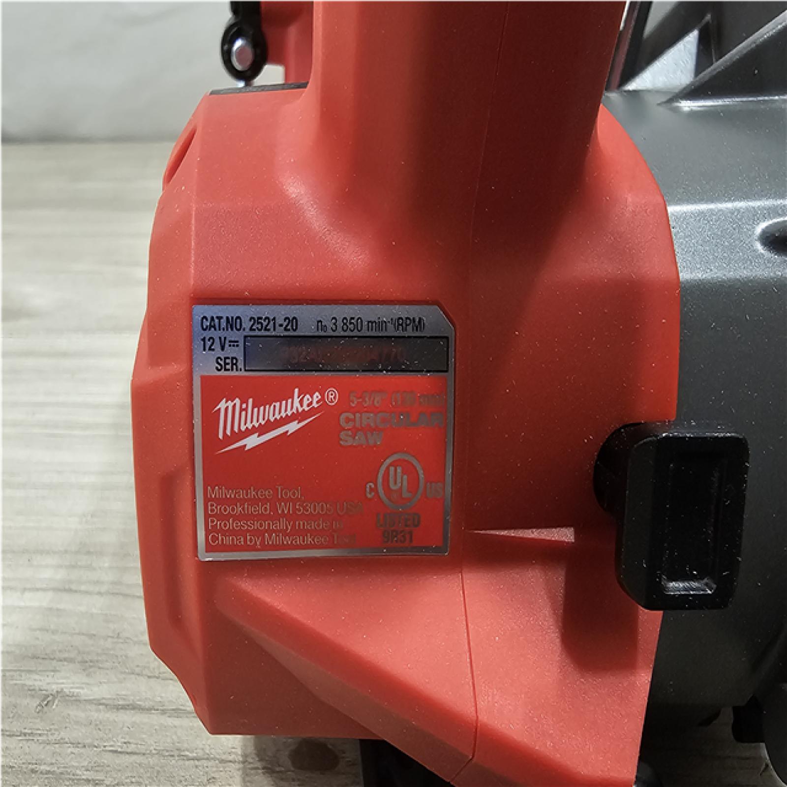 AS-IS MILWAUKEE M12 5-3/8 CIRCULAR SAW (Tool-Only)