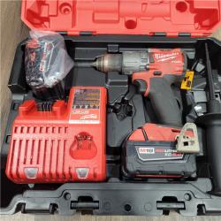 AS-IS  Milwaukee 2904-22 Hammer Drill Driver Kit with Batteries  Charger & Tool Case  Red