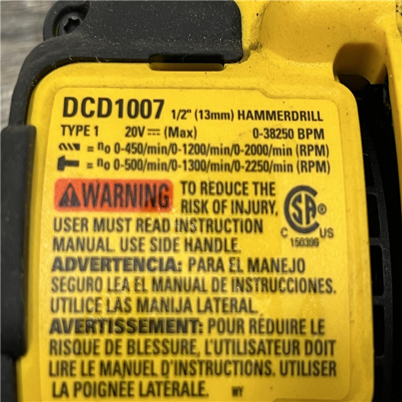 AS-IS DEWALT 20V MAX Brushless Cordless 1/2 3-Speed Hammer Drill (Tool-Only)