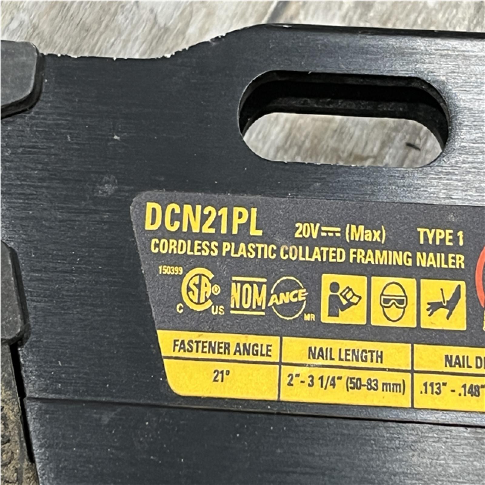 AS-IS DEWALT 20V MAX XR Lithium-Ion Electric Cordless Brushless 2-Speed 21° Plastic Collated Framing Nailer (Tool Only)