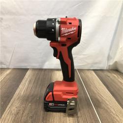AS-IS Milwaukee 18V Lithium-Ion Brushless Cordless 1/2 in. Compact Drill/Driver with kit