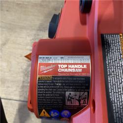 AS-IS Milwaukee FUEL 14 in. 18V Lithium-Ion Brushless Cordless Battery Top Handle Chainsaw (Tool Only)