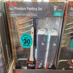Phoenix NEW Premium 6 Piece Paint Applicator Kit with Tray  Woven Roller Covers  Roller Frame  and Paint Brush (120-Boxes)