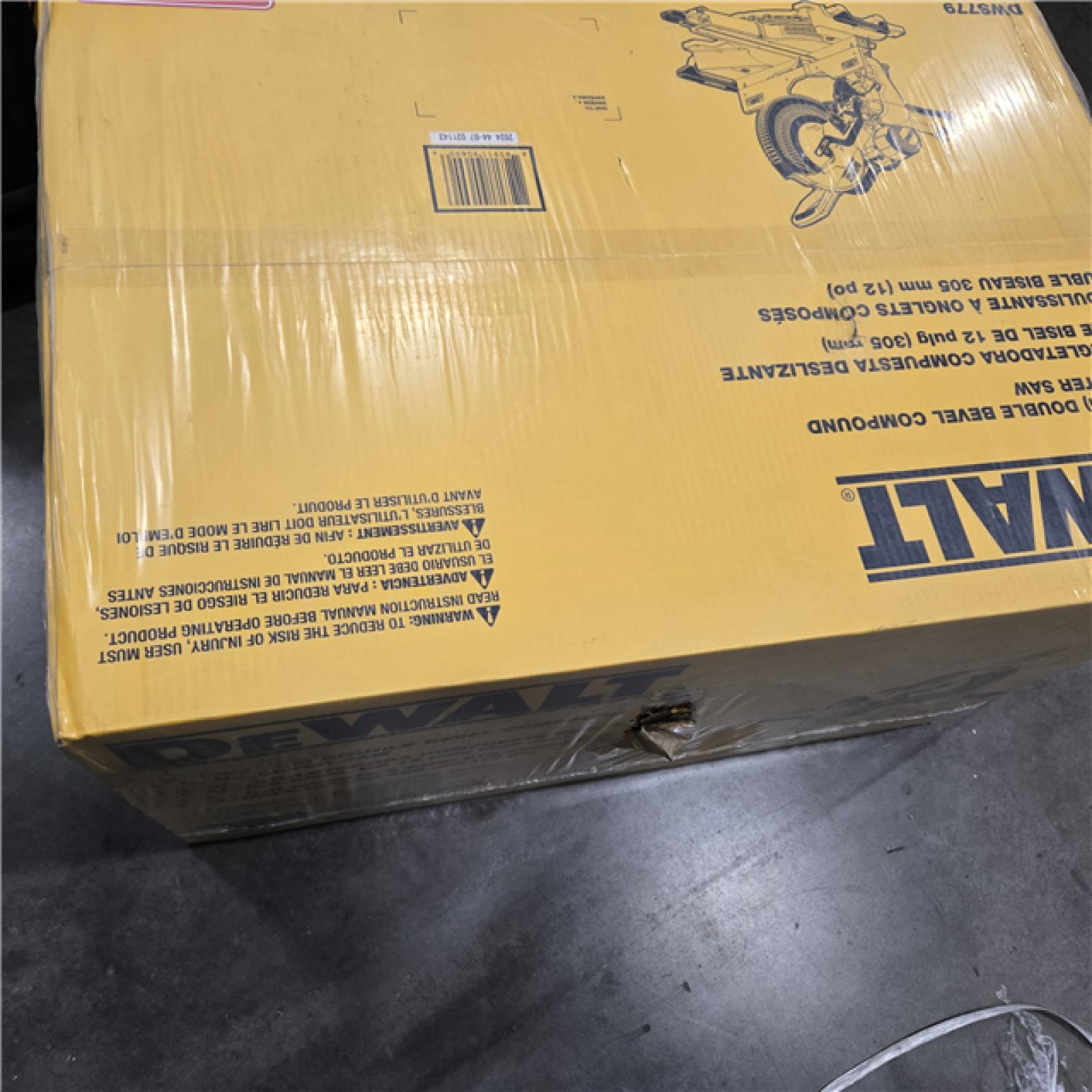 NEW  DEWALT 15 Amp Corded 12 in. Double Bevel Sliding Compound Miter Saw, Blade Wrench and Material Clamp