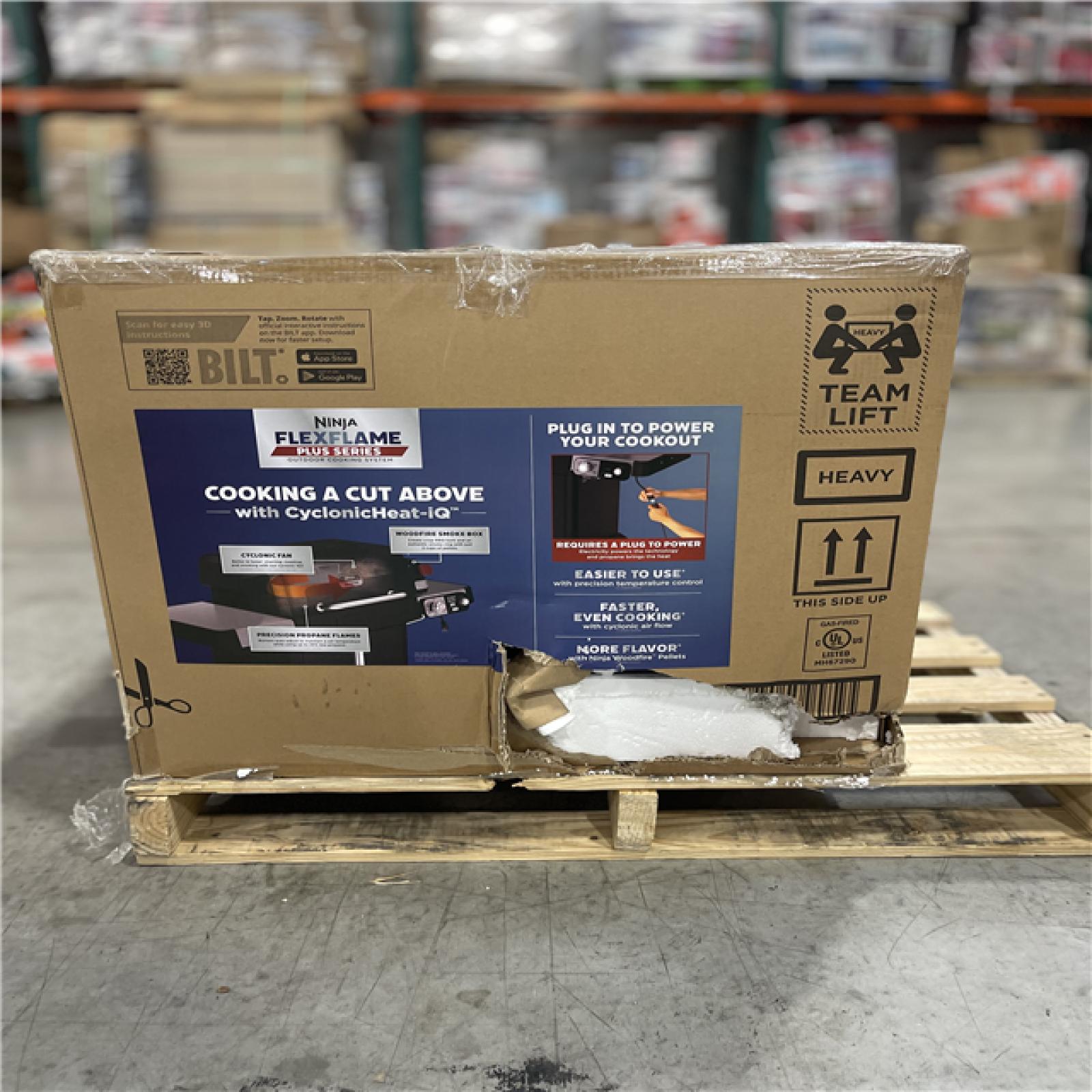 DALLAS LOCATION- NINJA FlexFlame  3-Burner Outdoor 5-in-1 Propane and Electric Grill