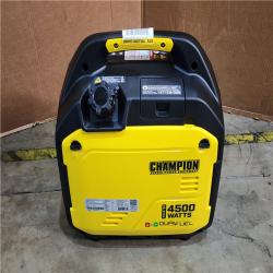 HOUSTON LOCATION - AS-IS CHAMPION 4500/3500-Watt Electric Start Gasoline/Propane Powered Dual Fuel Inverter Generator with Quiet Technology and CO Shield