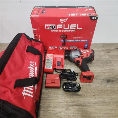 Phoenix Location NEW Milwaukee M18 FUEL ONE-KEY 18V Lithium-Ion Brushless Cordless 7/16 in. High-Torque Impact Wrench Kit w/ Tool Bag (No Battery)
