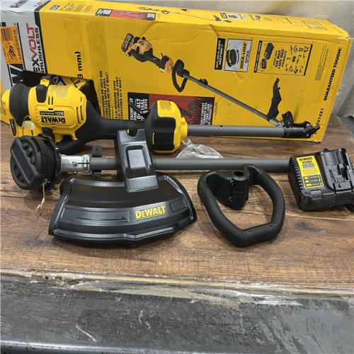 AS-IS DEWALT FLEXVOLT 60V MAX 17 in. Cordless Battery Powered Attachment Capable Trimmer Kit with (1) FLEXVOLT 3 Ah Battery & Charger