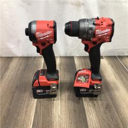 AS-IS Milwaukee FUEL 18V Lithium-Ion Brushless Cordless Hammer Drill and Impact Driver Combo Kit