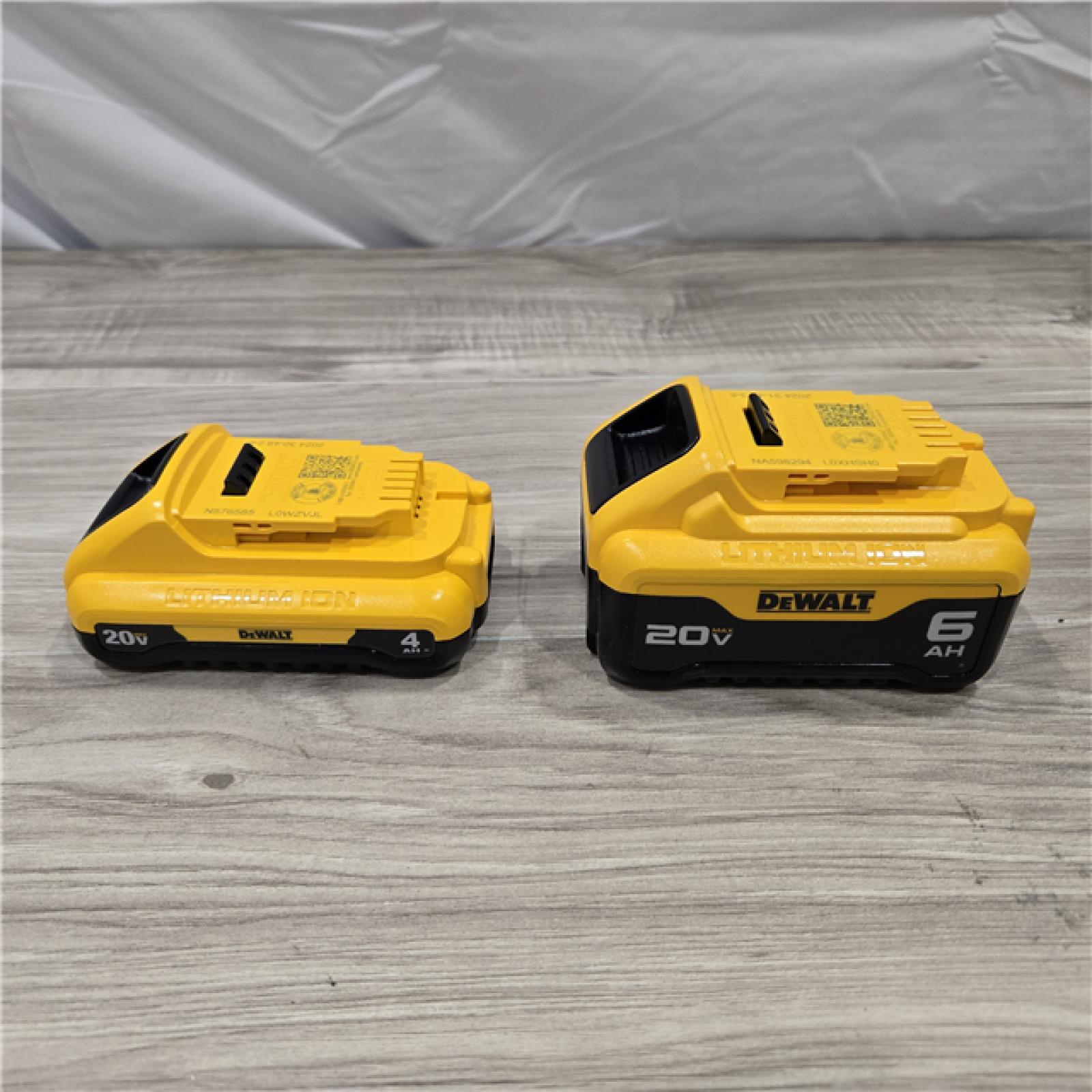 AS-IS DEWALT 20V MAX 6.0Ah and 4.0Ah Battery and Charger Starter Kit