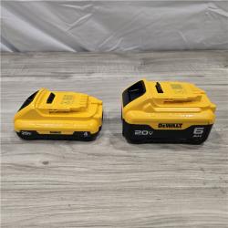 AS-IS DEWALT 20V MAX 6.0Ah and 4.0Ah Battery and Charger Starter Kit