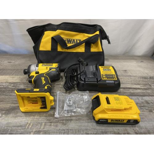 AS-IS DEWALT Atomic 20V Max Lithium-Ion Brushless Cordless Compact 1/4 in. Impact Driver Kit