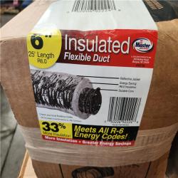 Phoenix NEW Master Flow Insulated Flexible Duct R6 Silver Jacket Pallet (9-Boxes)
