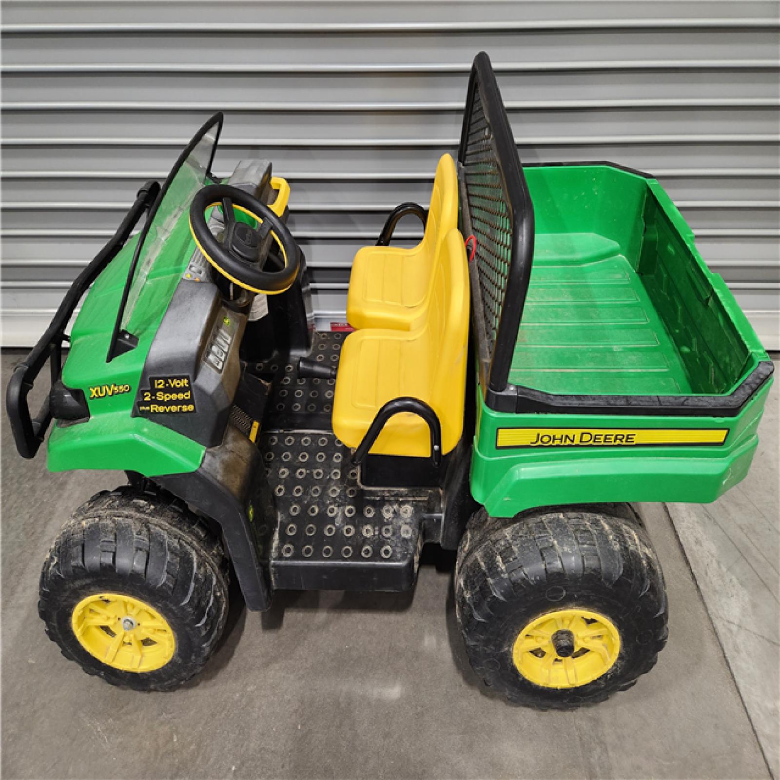 AS-IS Peg Perego John Deere Gator XUV 12-volt Battery-Powered Ride-On Dumptruck