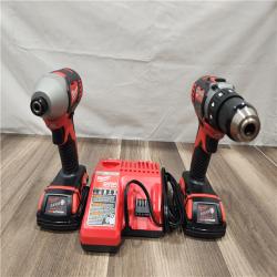 AS-IS- Milwaukee 18V Cordless Brushed 2-Tool Drill/Driver and Impact Driver Kit
