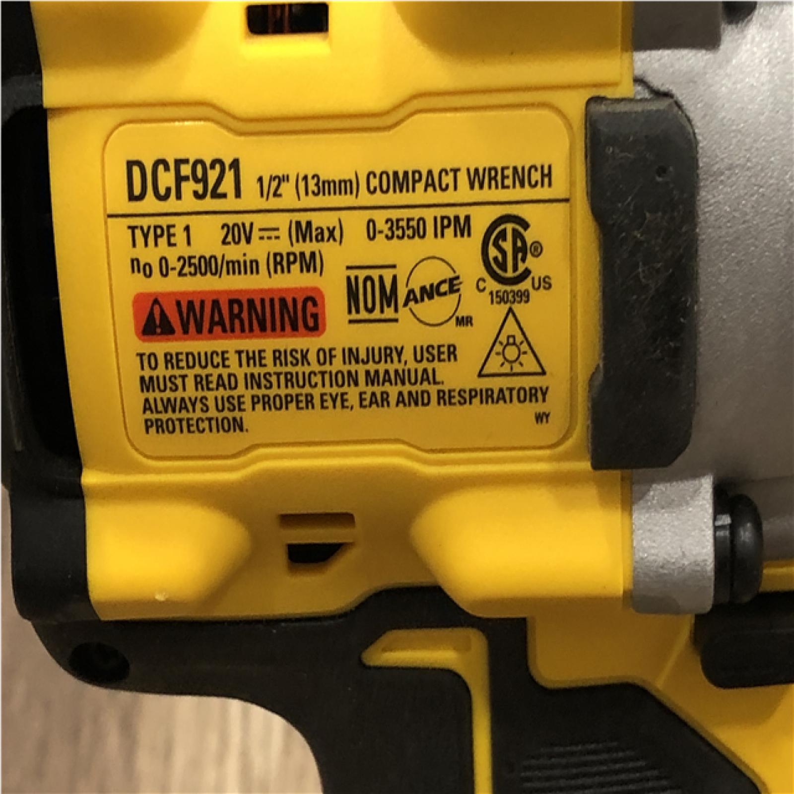 AS-IS DEWALT ATOMIC 20V MAX Cordless Brushless 1/2 in. Variable Speed Impact Wrench (Tool Only)