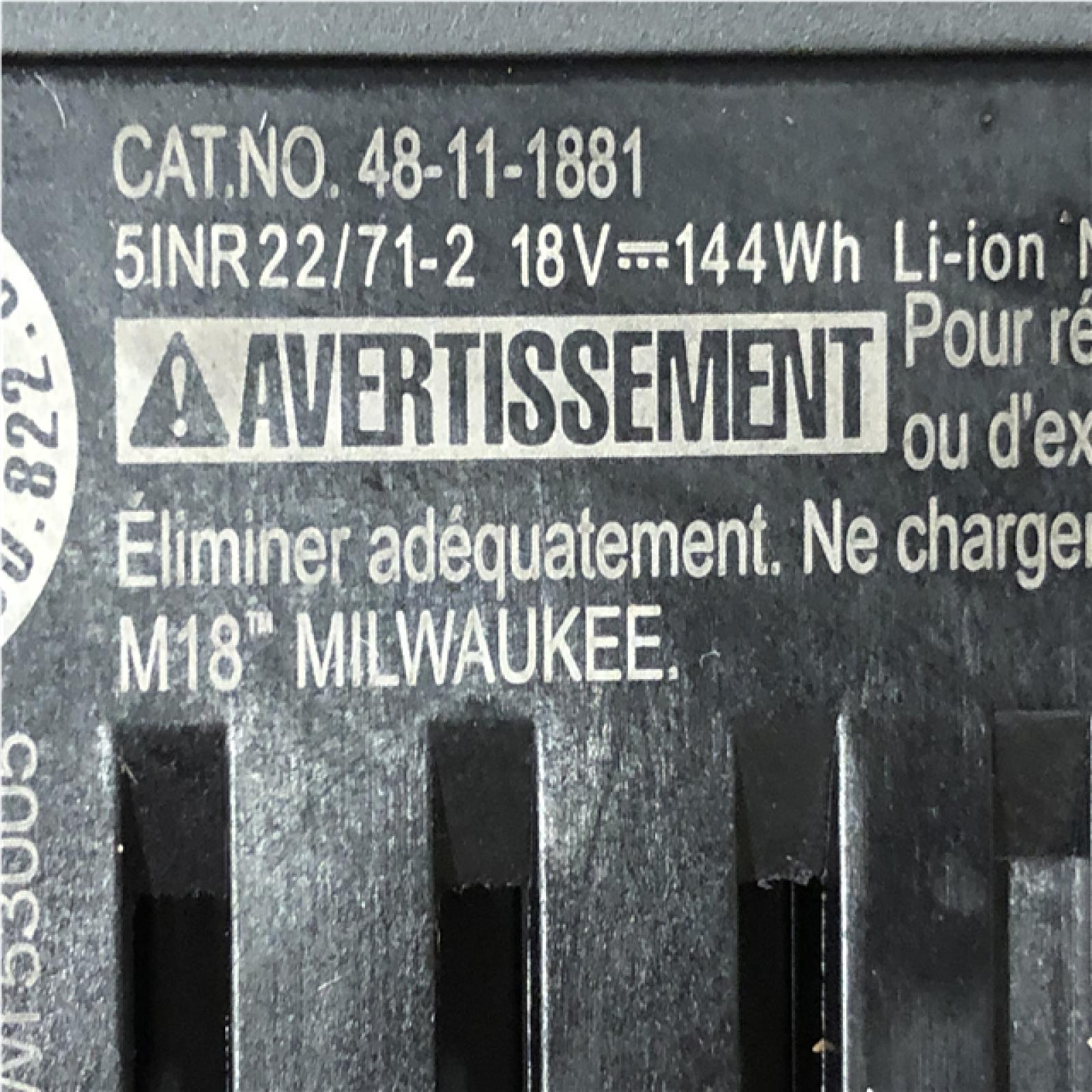 AS-IS Milwaukee 18-Volt Lithium-Ion REDLITHIUM FORGE Starter Kit with 8.0Ah Battery and Rapid Charger