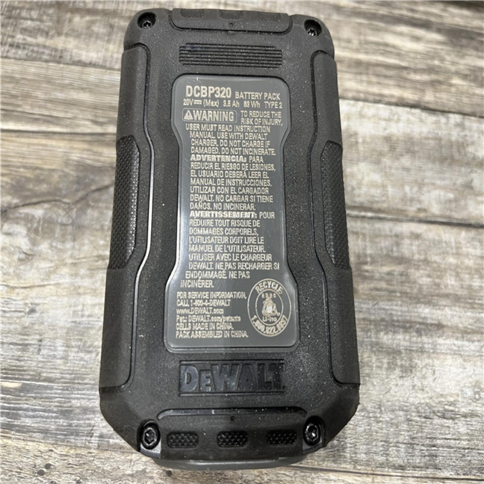 AS-IS DEWALT 20V MAX XR POWERSTACK Lithium-Ion Battery Starter Kit with 3.5Ah Battery and Charger