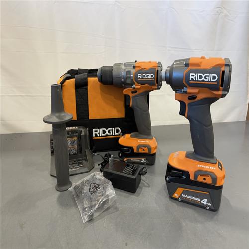 AS-IS - RIDGID 18V Brushless Cordless 2-Tool Combo Kit with Hammer Drill, Impact Driver Kit