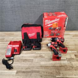 HOUSTON LOCATION - AS-IS Milwaukee 18V Lithium-Ion Cordless Drill Driver/Impact Driver Combo Kit
