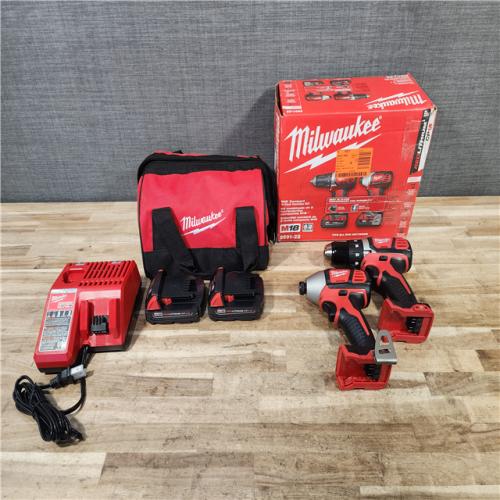 HOUSTON LOCATION - AS-IS Milwaukee 18V Lithium-Ion Cordless Drill Driver/Impact Driver Combo Kit