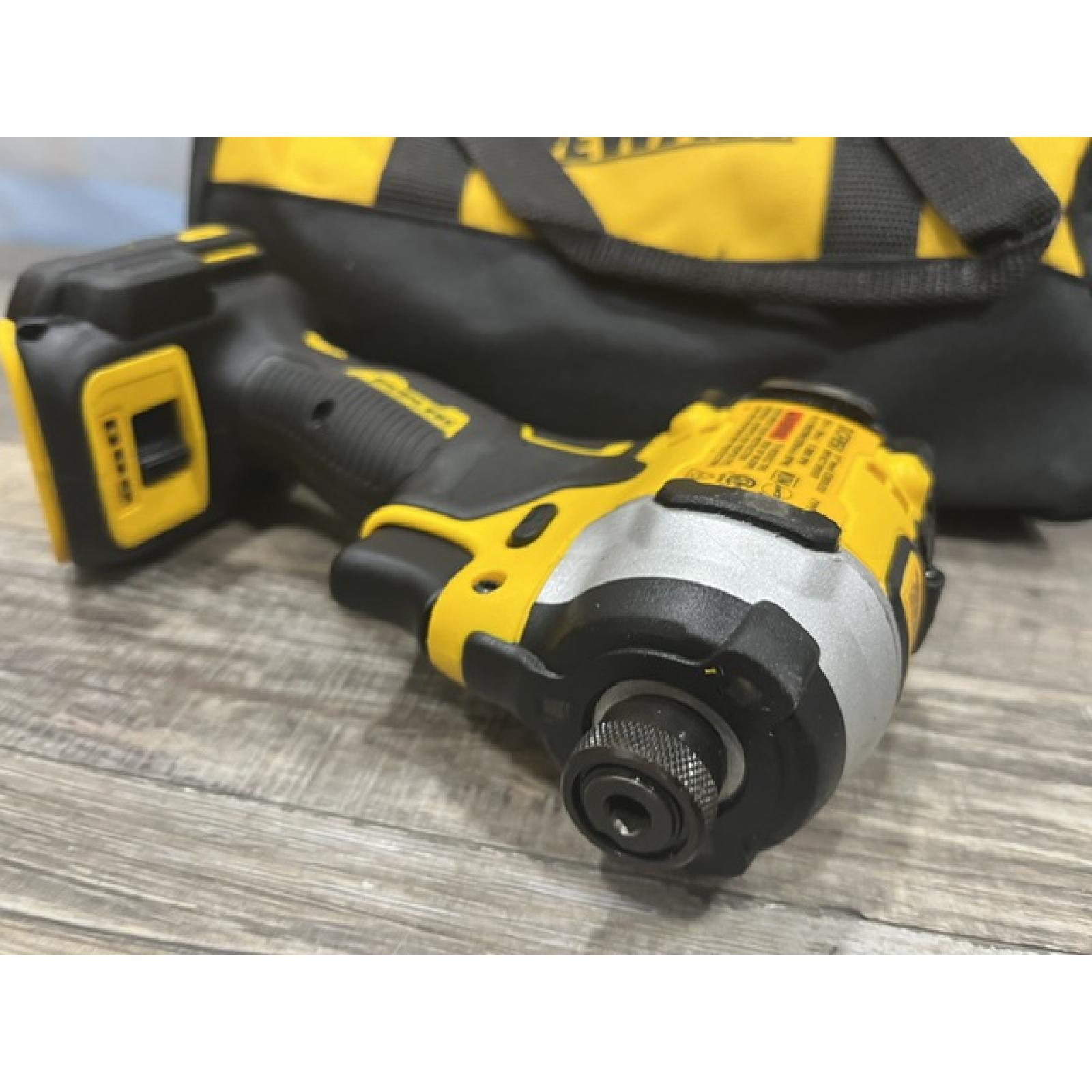 AS-IS DEWALT ATOMIC 20V MAX Lithium-Ion Cordless 1/4 in. Brushless Impact Driver Kit