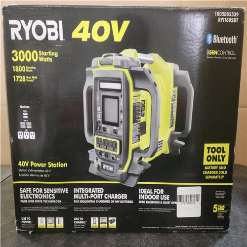 Phoenix NEW RYOBI 40V 1800-Watt Portable Battery Inverter Power Station and 4-Port Charger (Tool Only)