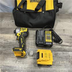 AS-IS DEWALT 20-Volt Maximum XR Lithium-Ion Cordless Brushless 1/4 in. 3-Speed Impact Driver Kit