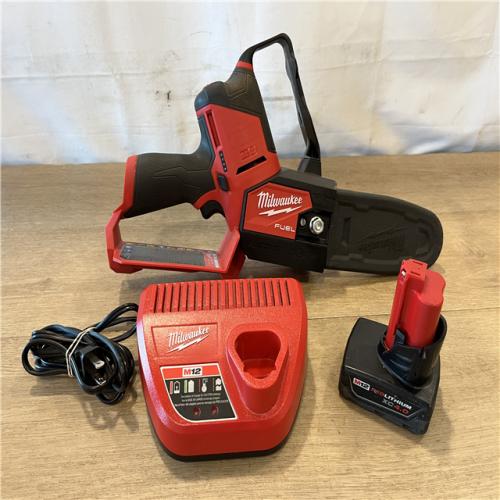 AS-IS Milwaukee FUEL 12V Lithium-Ion Brushless Battery 6 in. HATCHET Pruning Saw Kit