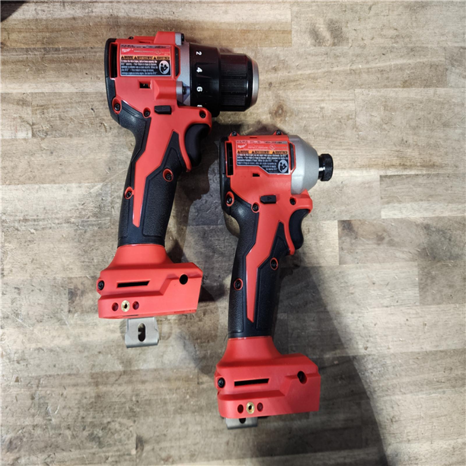 HOUSTON LOCATION - AS-IS Milwaukee M18 18V Lithium-Ion Brushless Cordless Compact Drill/Impact Combo Kit (2-Tool) W/(2) 2.0 Ah Batteries  Charger & Bag