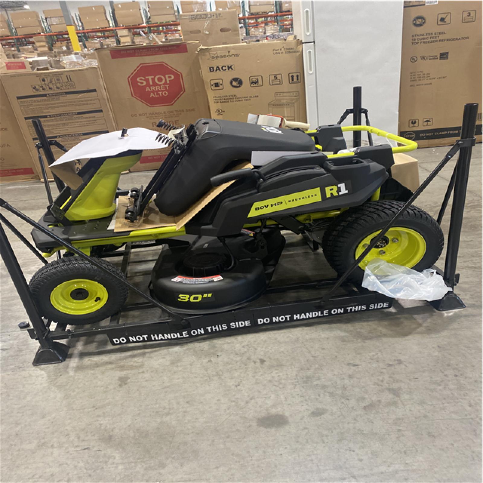 DALLAS LOCATION- RYOBI R1 80V HP Cordless Electric 30 in. Riding Lawn Mower Kit
