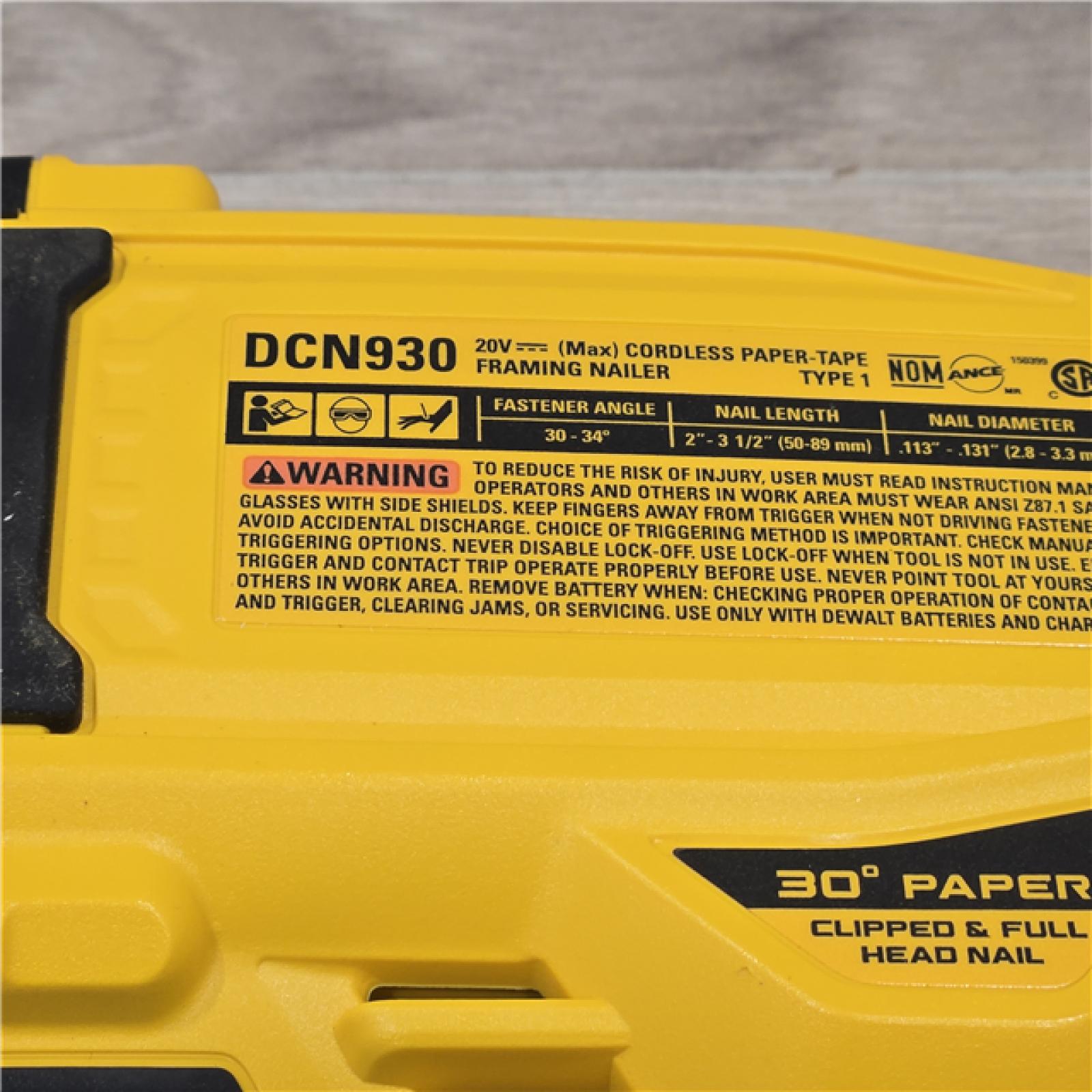 AS-IS DEWALT 20V 30 Degree Cordless Framing Nailer (Tool-Only)