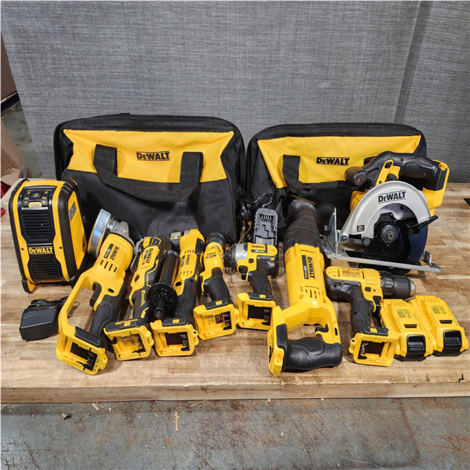 Houston Location AS-IS DEWALT 20V MAX Cordless 9 Tool Combo Kit