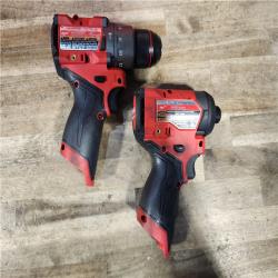 HOUSTON LOCATION - AS-IS Milwaukee FUEL 12-Volt Lithium-Ion Brushless Cordless Hammer Drill and Impact Driver Combo Kit