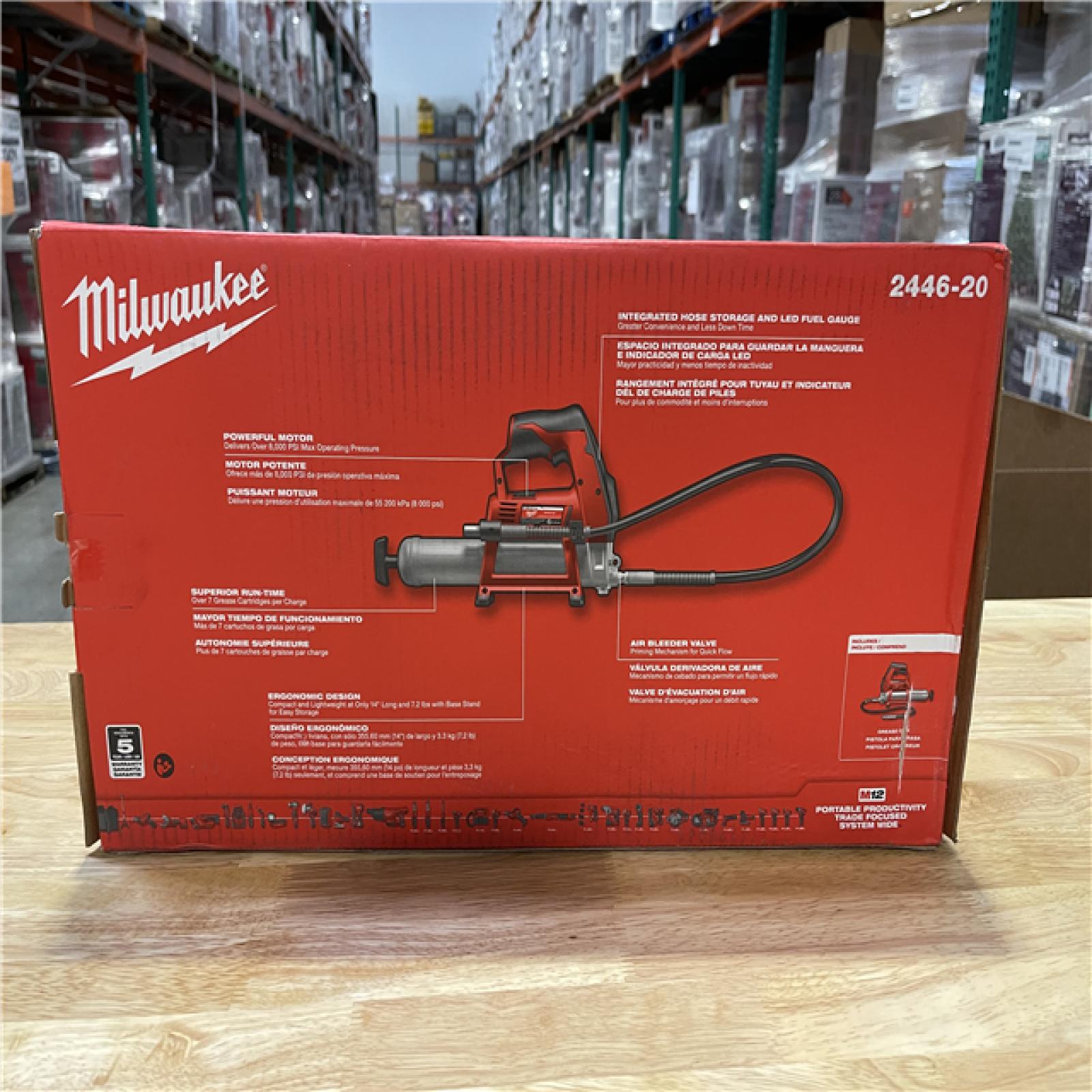 NEW! - Milwaukee 12V Lithium-Ion Cordless Grease Gun (Tool-Only)