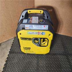 HOUSTON LOCATION - AS-IS CHAMPION 4500/3500-Watt Electric Start Gasoline/Propane Powered Dual Fuel Inverter Generator with Quiet Technology and CO Shield