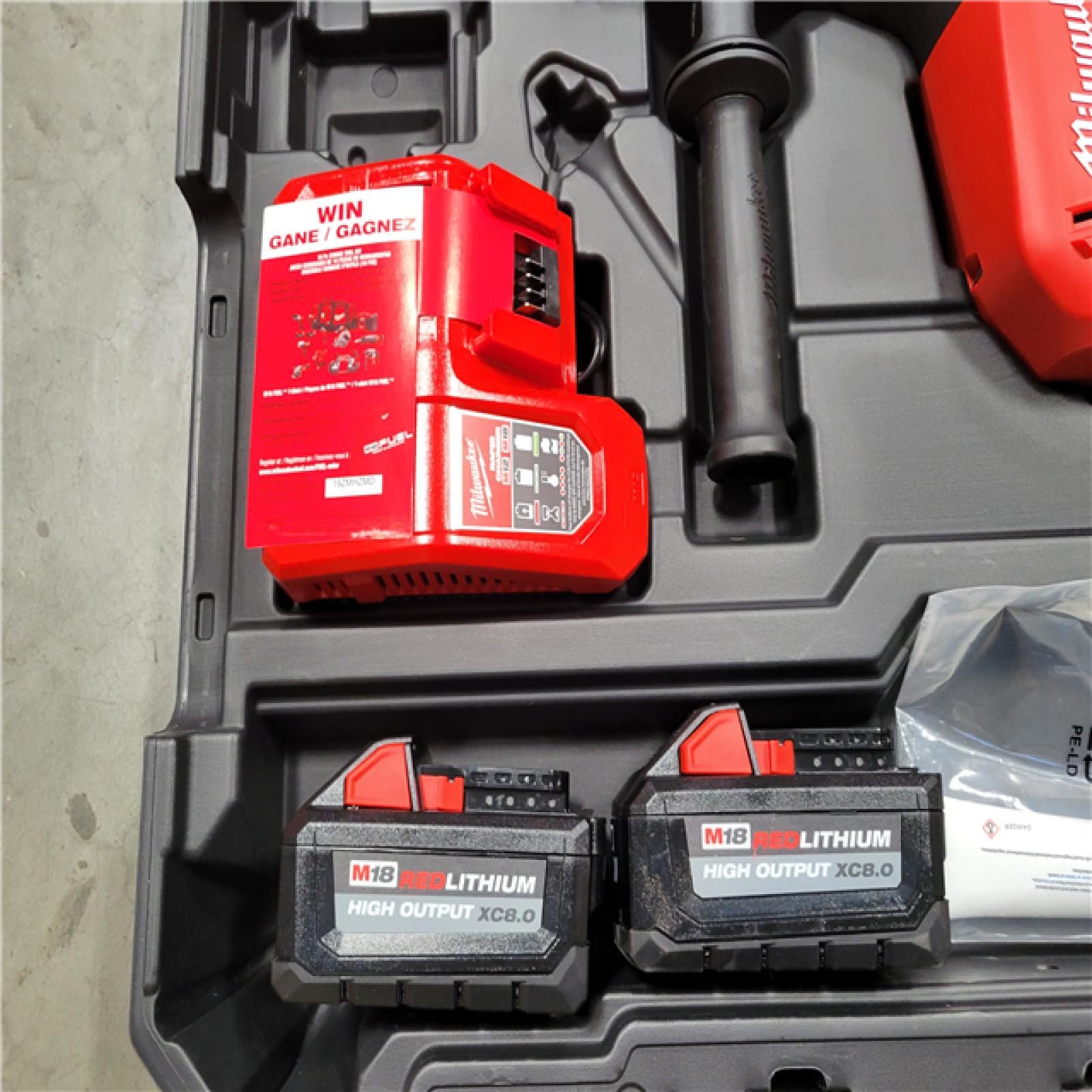 CALIFORNIA AS-IS NEW MILWAUKEE M18 1-9/16 SDS MAX ROTARY HAMMER KIT
