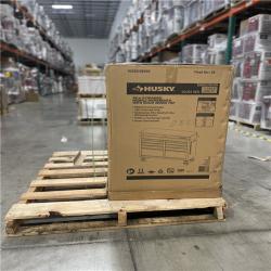 DALLAS LOCATION- HUSKY 46IN 9-DRAWER MOBILE WORKBENCH WITH SOLID WOOD TOP -GLOSS RED