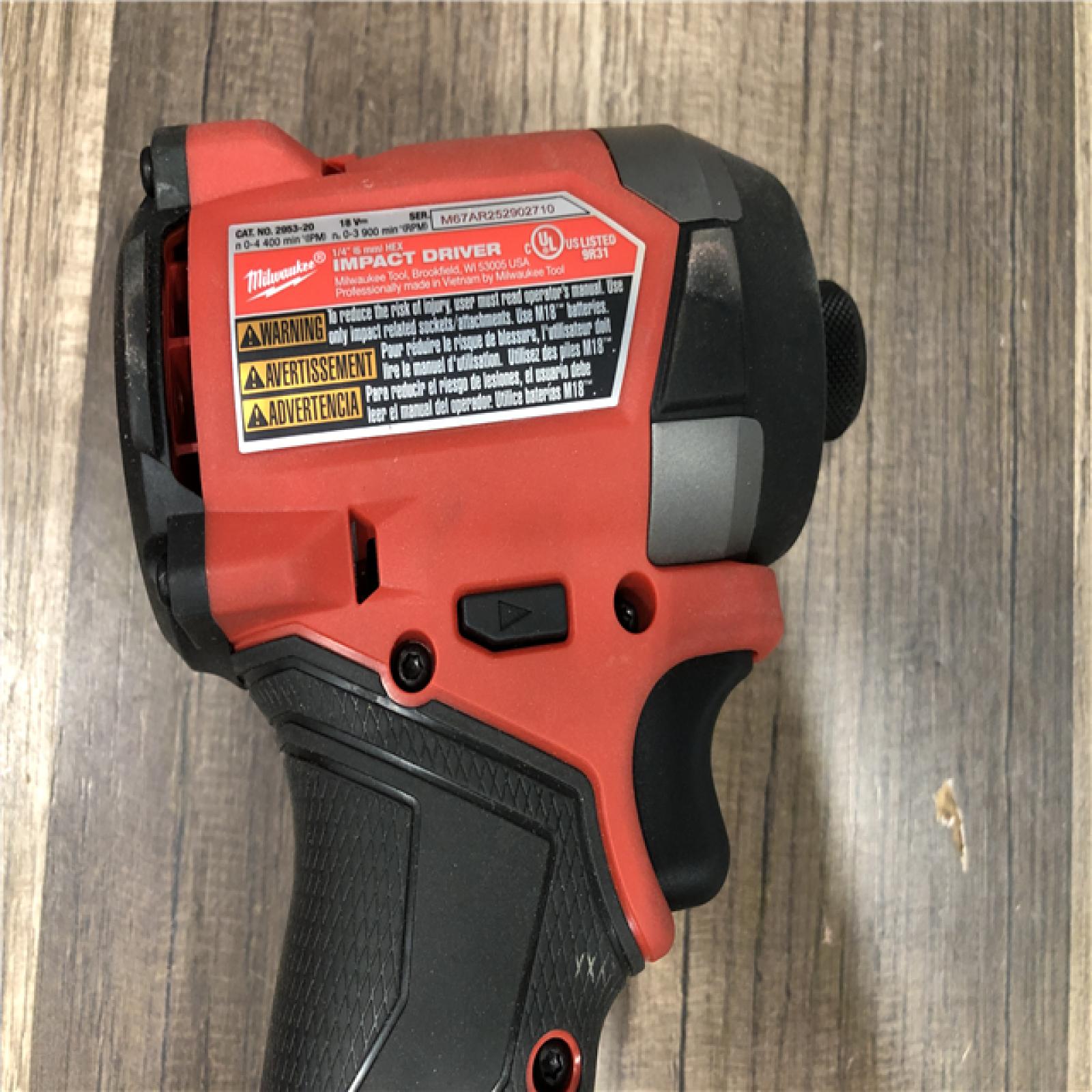 AS-IS Milwaukee FUEL 18V Lithium-Ion Brushless Cordless 1/4 in. Hex Impact Driver (Tool-Only)