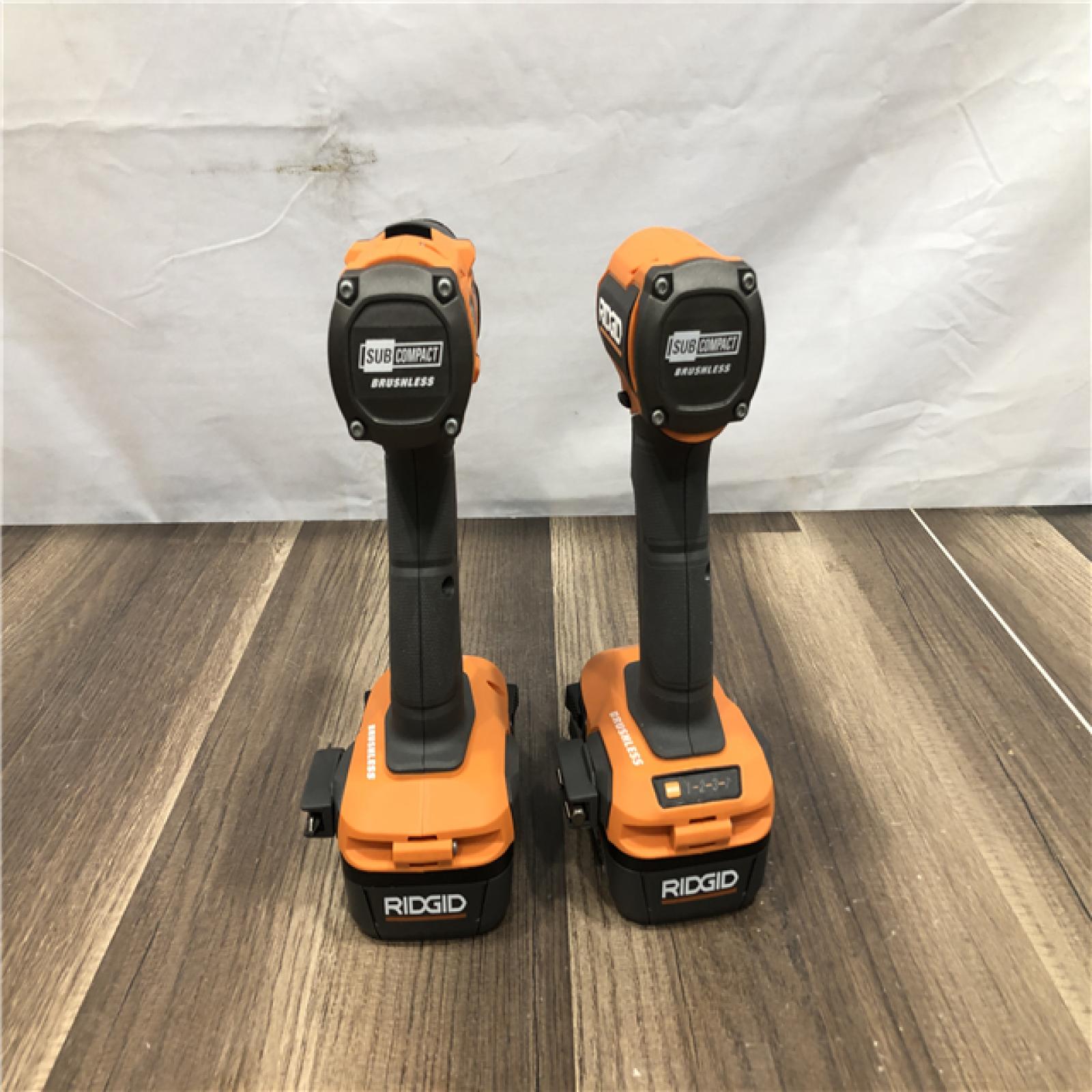 AS-IS RIDGID 18V SubCompact Brushless 2-Tool Combo Kit