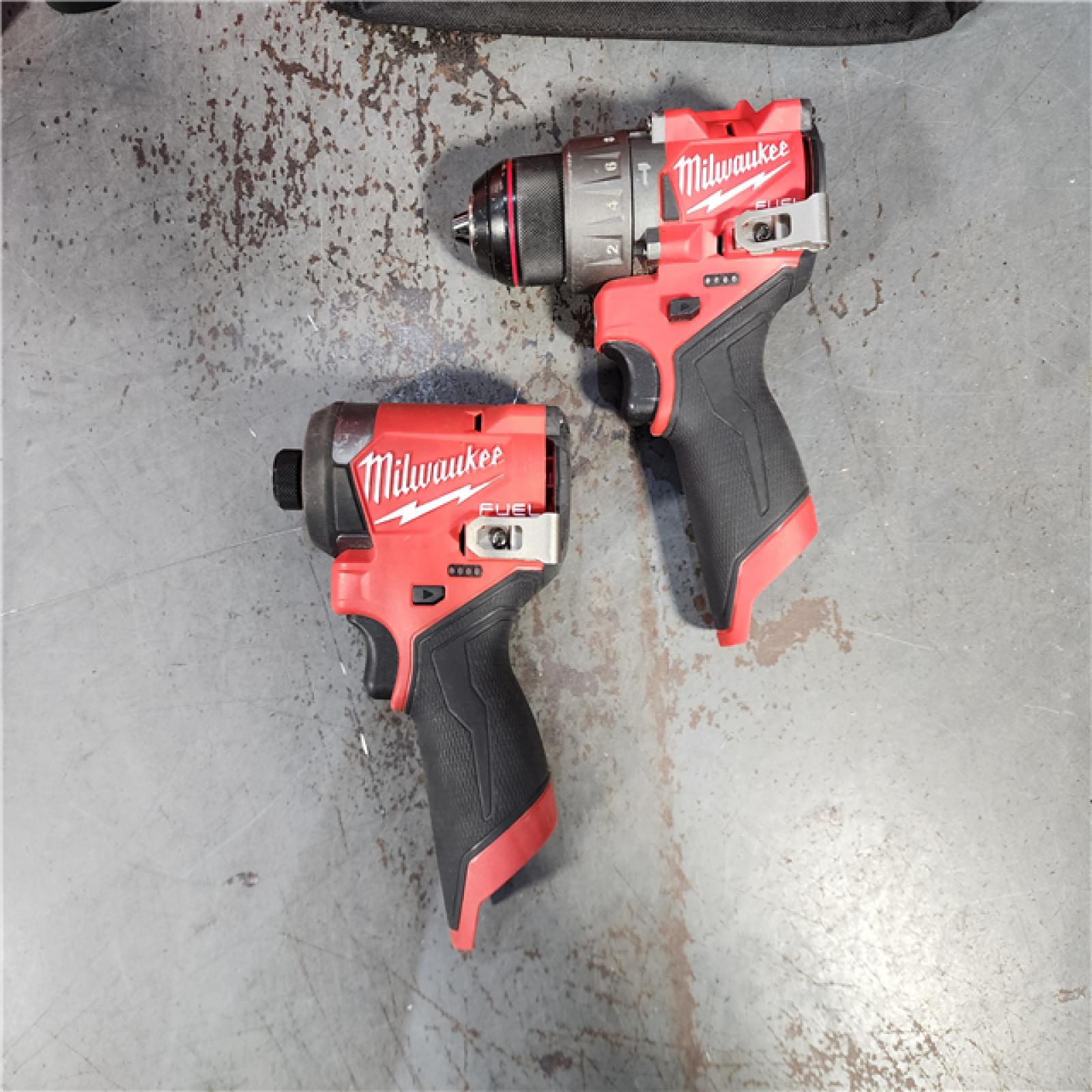 HOUSTON LOCATION - AS-IS Milwaukee 3497-22 12V Brushless Hammer Drill and Impact Driver Combo Kit