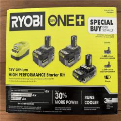 California NEW-Sealed Box, Ryobi 18V High Performance Starter Kit, Includes (3) Batteries & Charger