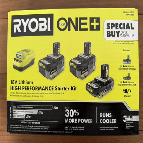 California NEW-Sealed Box, Ryobi 18V High Performance Starter Kit, Includes (3) Batteries & Charger