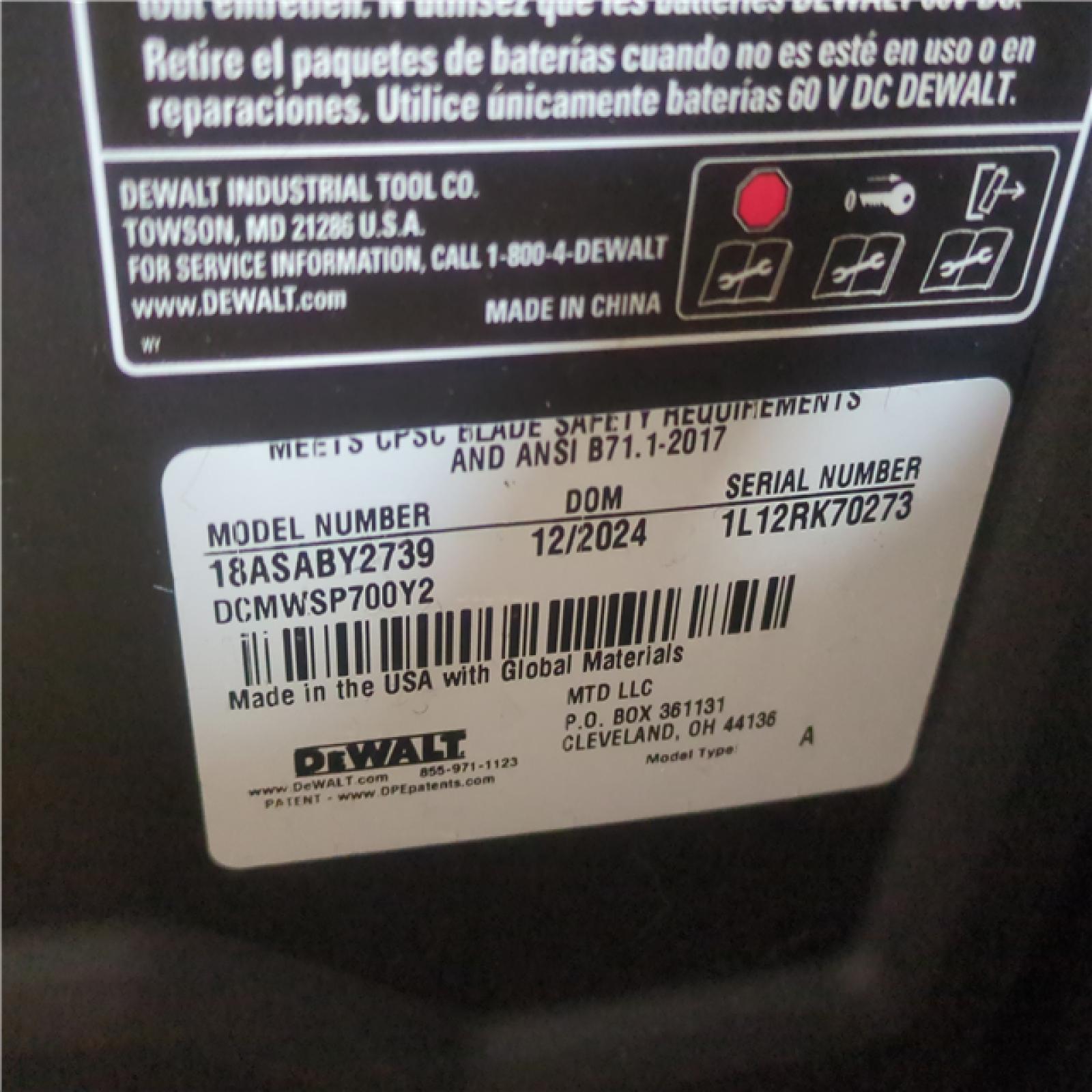 CALIFORNIA AS-IS DEWALT LAWNMOWER