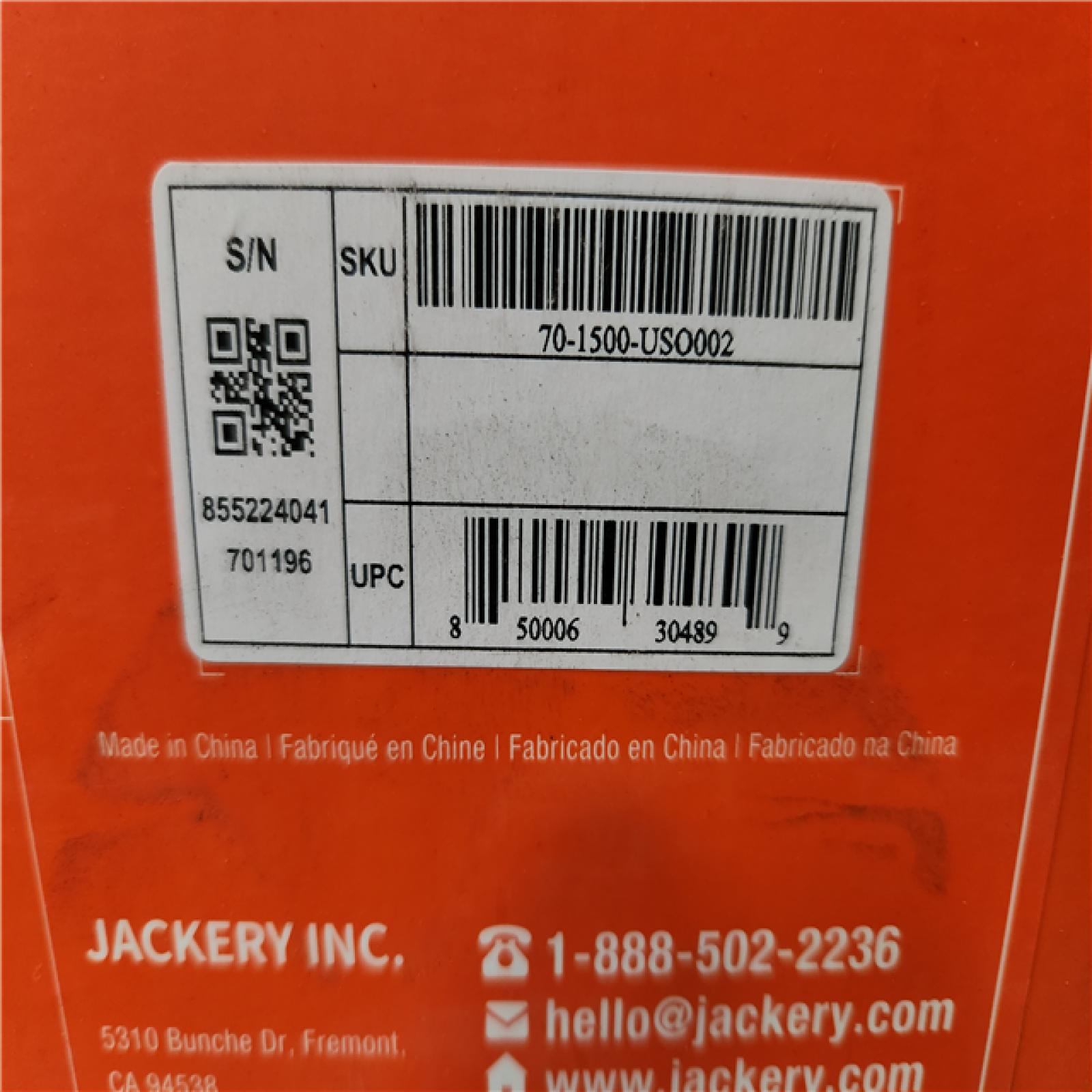 Phoenix Location NEW Jackery Explorer 1500, 1534Wh/1800W Model No. JSG-1500B